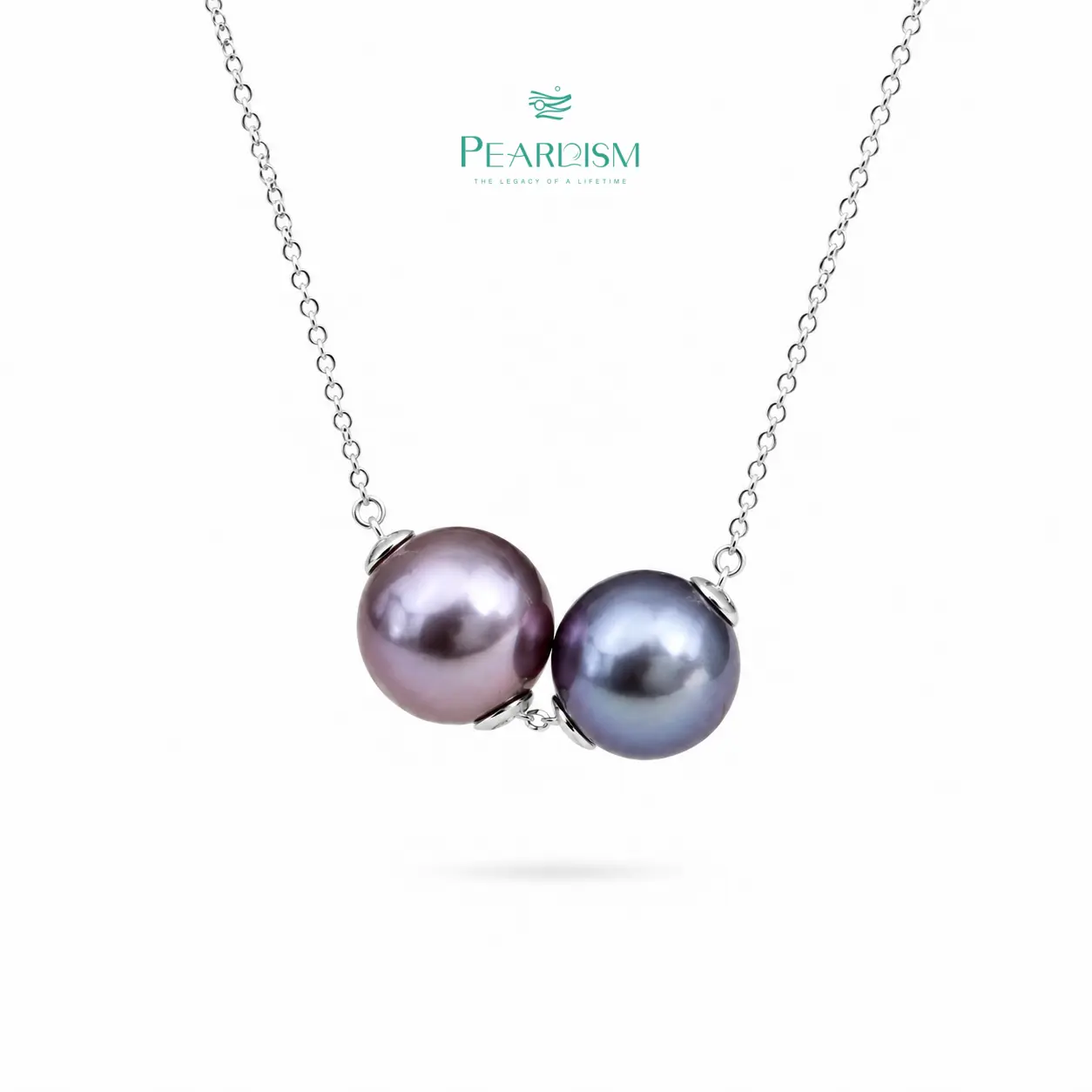 【Adee】PEARLISM Dainty Everyday Edison Pearl Necklace | 8-11mm Silver Two-Tone Hypoallergenic-AFEN010