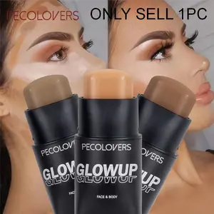 1PC Multi-Use Contour Stick - Medium Coverage, Water-Resistant & Long Lasting, Face Makeup with Nature Finish & Professional Application Guide, Facial Contouring Makeup, Concealer Contouring For Face Bronzer Women's Cosmetics