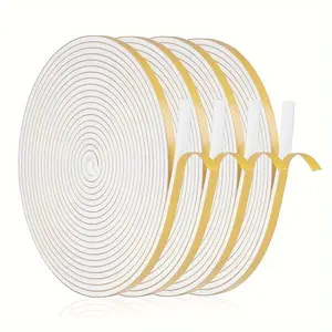 Professional Fluorine Rubber Self-Adhesive Foam Tape, High Density Soundproof Sealing Strip, Anti-Compression Non-Shrinking, Industrial Grade Door Gap Windproof Filler