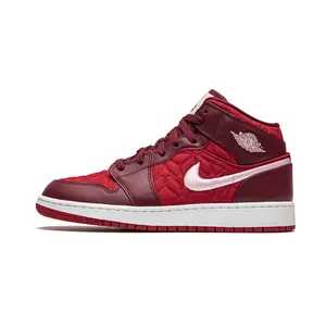 Air Jordan 1 Mid SE GS "Red Quilt" AV5174 600