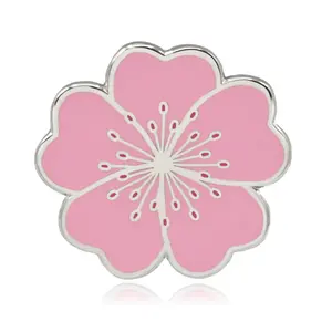 Cherry Blossom Flower Hard Enamel Lapel Pin