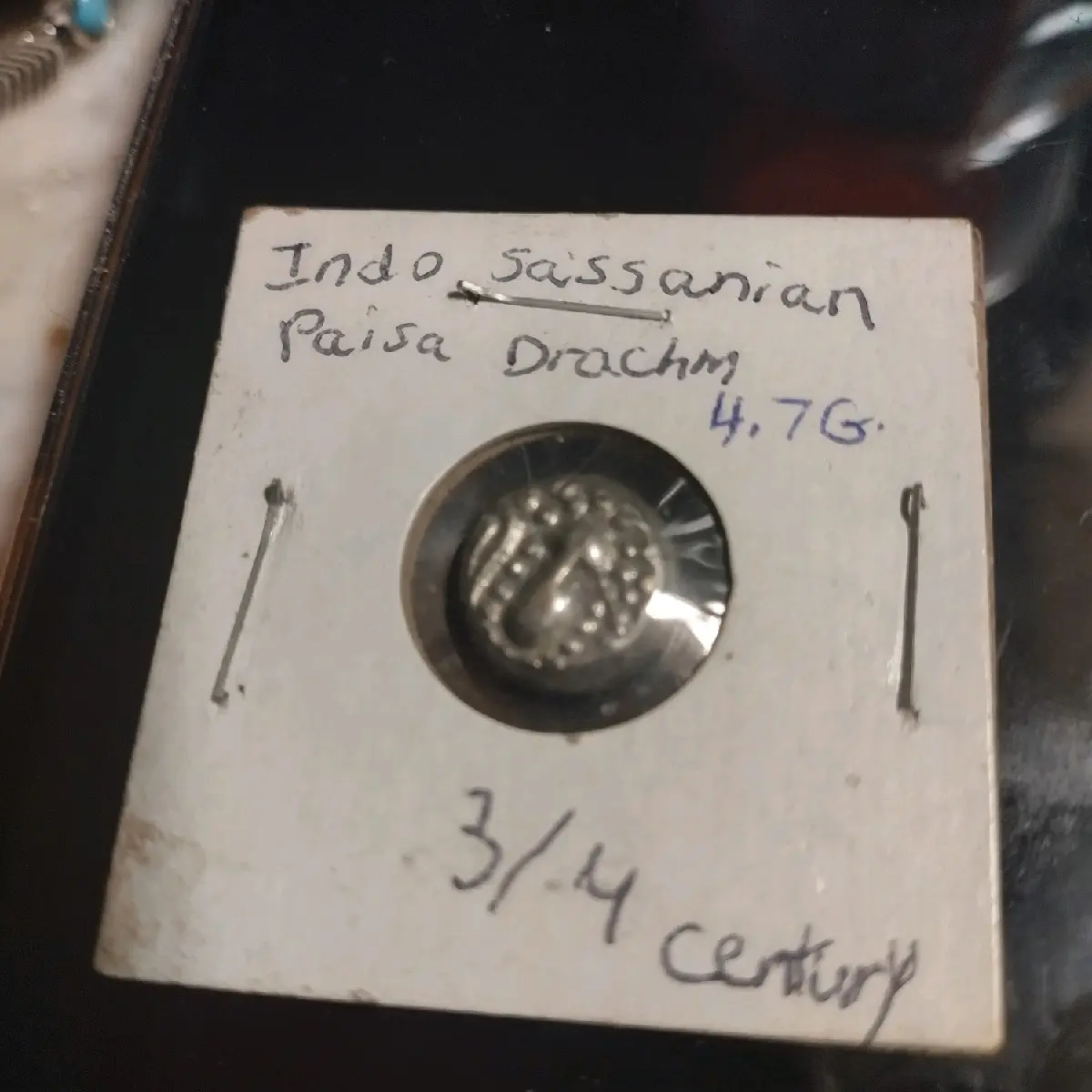 indo sassanian peisa drachm