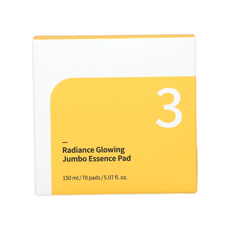 Numbuzin No.3 Radiance Glowing Jumbo Essence Pad, 70 Pads, 5.07 fl oz (150 ml)