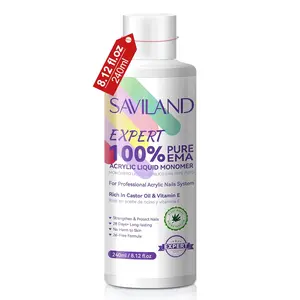 Monomer Acrylic Nail Liquid: 8 OZ EMA Acrylic Liquid Monomer Professional Non-Yellowing Nail Monomer Liquid for Acrylic Powder Application Nail Art Extension 3D Carving Home Nail Salons DIY