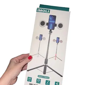 Aluminum Selfie Stick Tripod Combo with Bluetooth Remote Control for Mobile Phones - Detachable