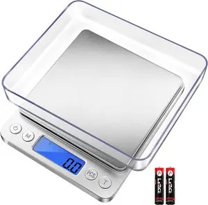 Food Scale, Gadgets,Portable Kitchen Scale, StainlessSteel Kitchen Weighing Scale for Indoor &Outdoor,3kg  Home Modern Measuring Tool(including batteries) Kitchenware