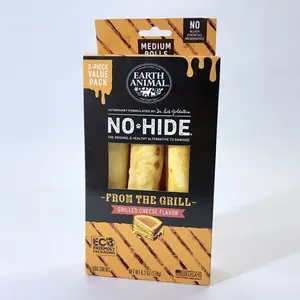 Earth Animal No-Hide Grilled Cheese Dog Chew Rolls - 7inch, 3 pack