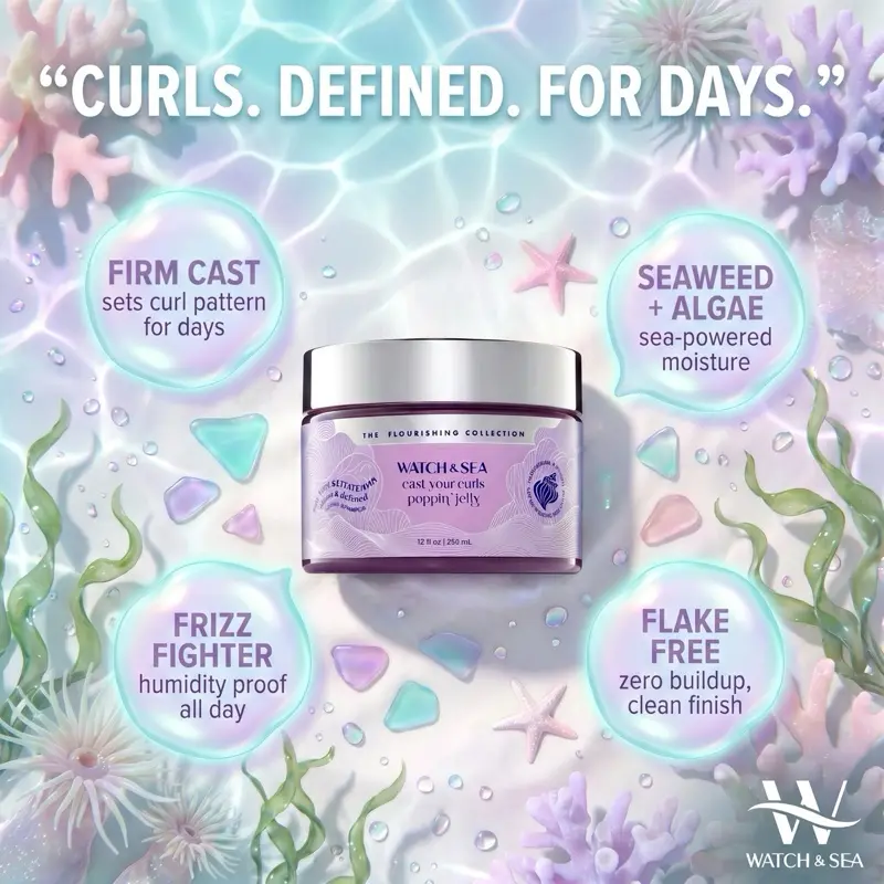 “CAST YOUR CURLS” Poppin’ Jelly Haircare Gel Defining Styling Cream Hairproduct Clump Proof “CAST YOUR CURLS” Poppin’ Jelly Haircare Gel Defining Styling Cream Hairproduct Clump Proof