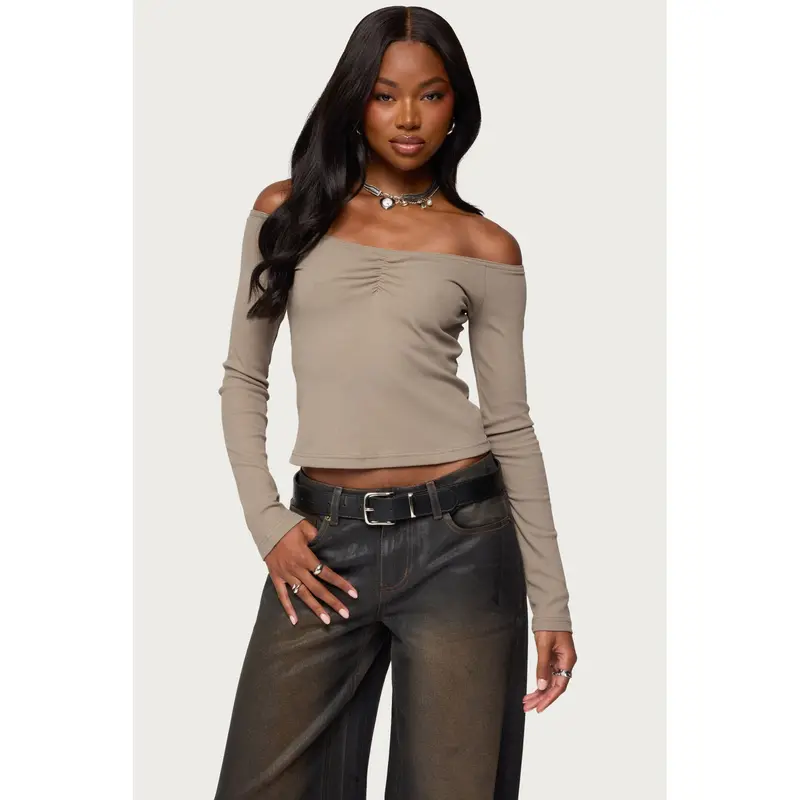 womens shoulder ribbon top - TikTok Shop