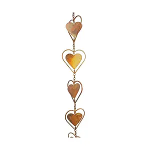 Rain chain butterfly heart metal pendant rain chain garden crafts