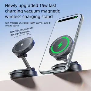 Magnetic Wireless Charging Car Phone Mount, 360 °   Rotatable Universal Holder
