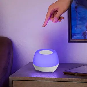 LED Smart Light with 10 Soothing Nature Sounds, Home Sleep Aid Sound Control Lamp, Rgbw Night Light, Multifunctional Ambient Lights, USB Charging, 5 Button Control