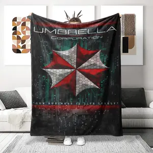 Super Soft Flannel Umbrella Pattern Blanket, Nap Blanket, Shawl Blanket, Small Cover Blanket, Perfect Gift for Holidays