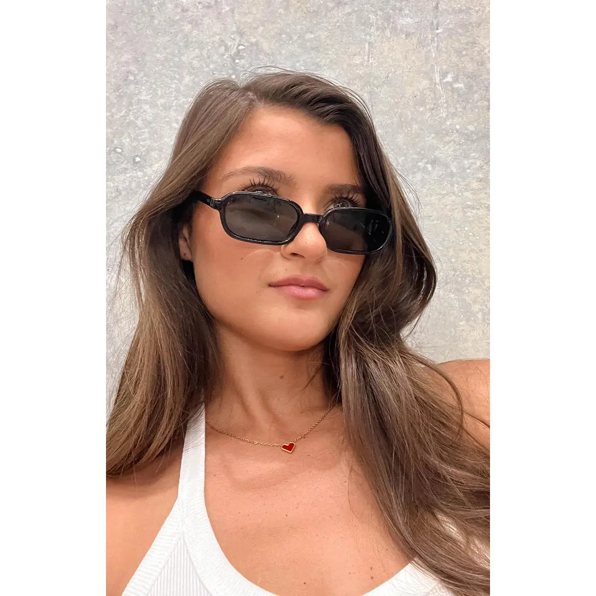 Otra Eyewear Frankie Black Rectangle Sunglasses