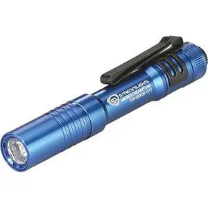 Streamlight Aluminum Mini Flashlight 250 Lumens, 210 min Runtime, White LED Bulb, Blue Body, 1 Lithium-Ion Battery Included 66606