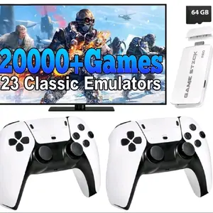M15 Retro classic game console, 64gb Sd card upto 20000+ games, M15 Pius Vintage Game Controller Set, Classic Video Gaming Joystick with HD HDMI,  childhood video gaming 2 player console with games