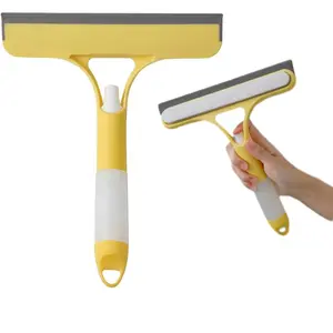 3 in 1 Window Cleaning Scraper, Squeegee for Shower Glass, 3 in 1 Spray Function for Glass Doors for Windows Glass, Mirrors Scraper, Household Cleaning Tool