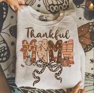 Thankfull Mama Leopard Coquette Bow Cozy Sweatshirt, Cute Fall Thanksgiving Shirt, Thankful Gifts for Moms