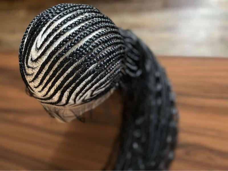 Handmade Cornrow Braided Wig with HD Full Lace for Stylish Looks