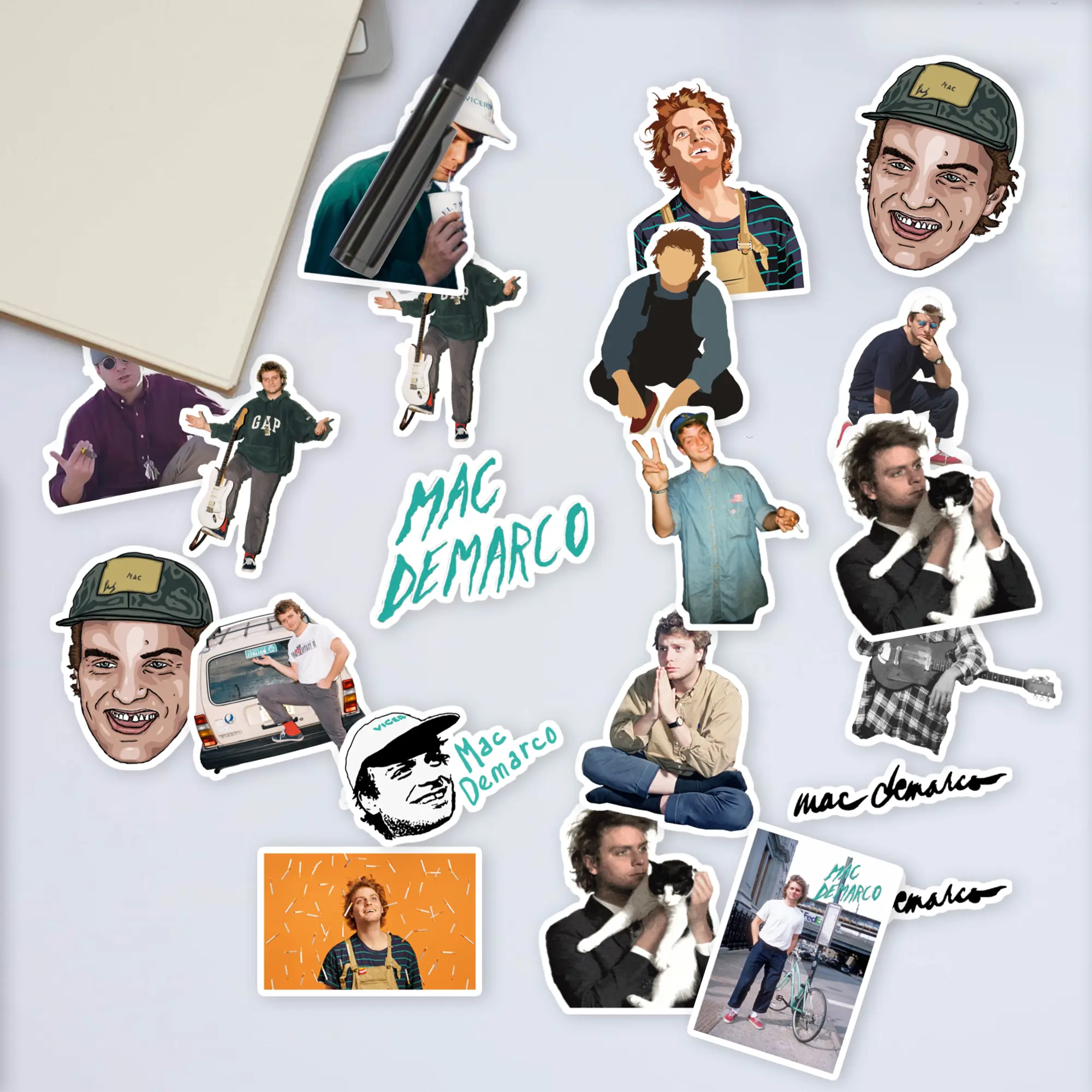Stickers Pack 20 Pcs mac Luggage Aesthetic Waterproof Demarco Skateboard Water Bike Vinyl Bumper Bottle Colorful Car Laptop Guitar