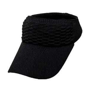 Fashion Culture Women's Ribbed Wide Brim Sport Sun Visor Headband