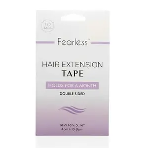 Fearless Fashion Tape - Double Sided Clothing Body Tape for Dresses Necklines (50 Strips) | Clear Strong Hold Fabric Tape | Skin-Safe Adhesive Wardrobe Tape