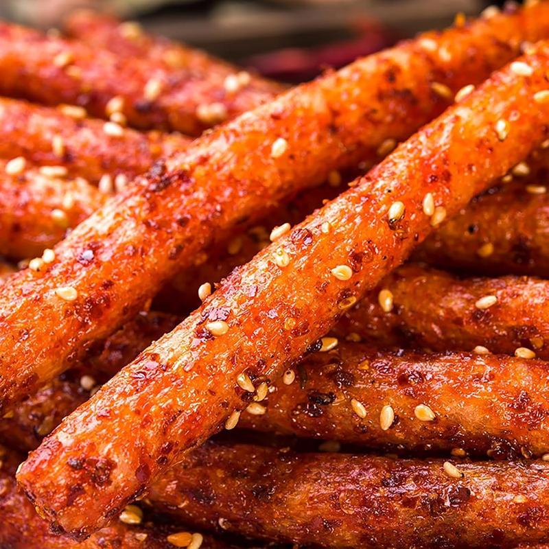 TXDYNLLK Latiao Spicy Strips 3 Packs Latiao Spicy Gluten Classic Chinese Special Snack Food, Vegan, , , 68g/2.39 Ounces per Pack (Pack of 3)