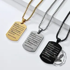 GTHIC American Flag Cross Military Brand Stainless Steel Pendant for Men Statement Jewelry Daily Wear Independence Day Gifts