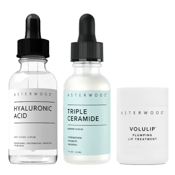 Winter Glow Bundle - Hydrating Ceramide Serum, Plumping Hyaluronic Acid Serum & Moisturizing Volulip Lip Treatment Winter Glow Bundle - Hydrating Ceramide Serum, Plumping Hyaluronic Acid Serum & Moisturizing Volulip Lip Treatment
