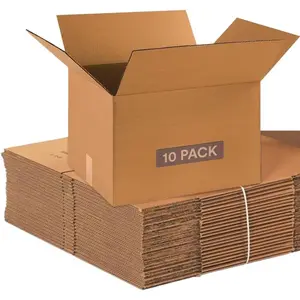 Moving  Medium 18"L x 14"W x 12"H 10-Pack - Corrugated Cardboard  for Shipping, Mailing, Packing, Packaging and Storage