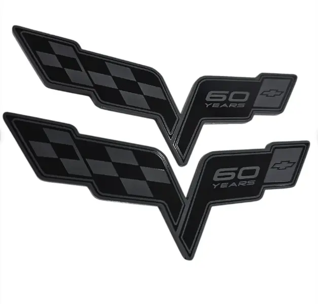 C6 60th anniversary edition emblems. Sold as pair.