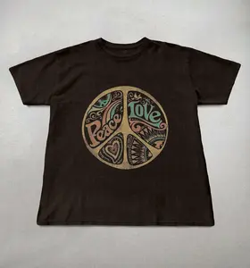 Peace and Love Shirt, Trendy shirts, Hippie Clothing, Cute illustration shirt, Cool Graphic tee, Retro tee, Hippie Gifts, Unisex tee