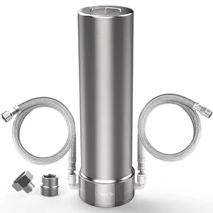 SimPure V7 Under Sink Water Filter 5-Stage Stainless Steel Direct Connect to Kitchen Faucet,Reduces 99% Lead, Chlorine, Bad Taste, 20K Gallons (No Drilling Required)