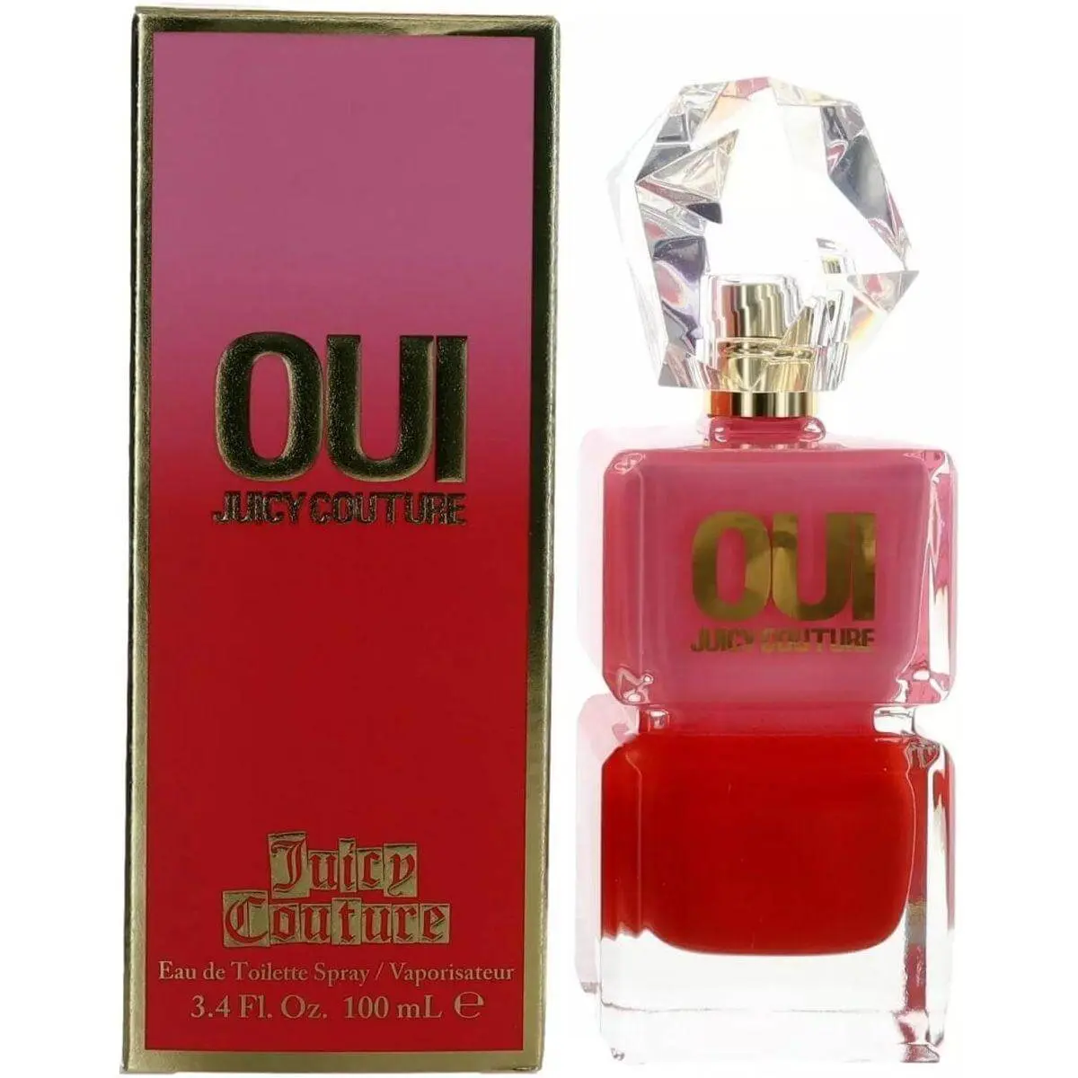 Juicy Couture OUI Women's 3.4 fl oz EDT Fragrance - Elegant Floral Fragrance, Watermelon-Infused Fresh Sweet Perfume, New in Box, Women's Fragrance, Fruit-Flavored Women's Fragrance