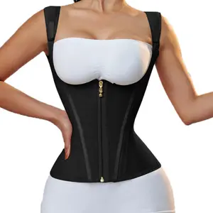Waist Shapewear for Women Tummy Control Girdle Workout Shapewear with Adjustable Shoulder Strap protective faja cintura corset Womenswear Fit Compression Zipper