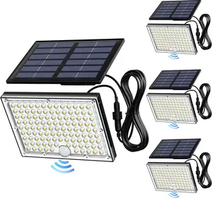 JACKYLED Solar Lights Outdoor with Motion Sensor 113LED Cool White Solar Flood Lights Waterproof Dusk to Dawn Solar Powered Security Spot Lights for Porch Patio Yard Garage TikTokShopBacktoSchool