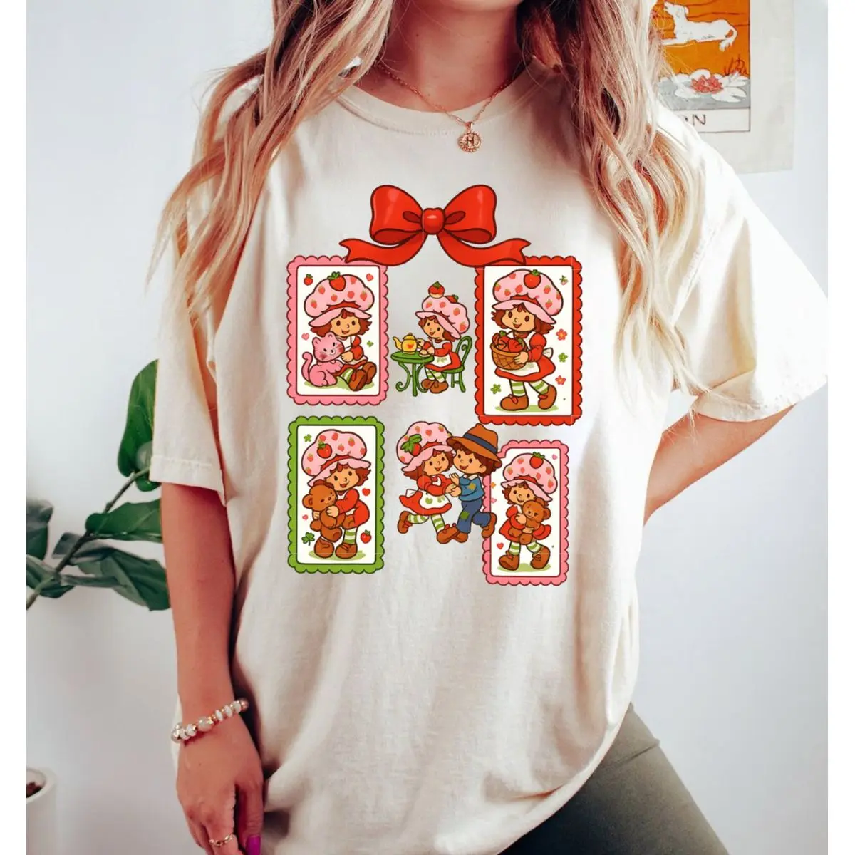 Comfort Colors Shortcake Frame Shirt, Strawberry Shortcake T Shirt, American Greetings Cute Shirt , Unisex Short Sleeve Tee, Casual Clothing