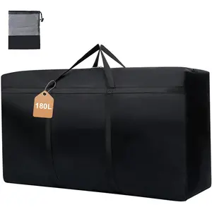 180L/47.5 Gallons Extra Large Storage Bags Jumbo Duffle Bag for Travel Moving Totes Boxes Heavy Duty Stronger Handles Zippers Reusable Storage Totes for Bassinet Clothes Blankets Dorms