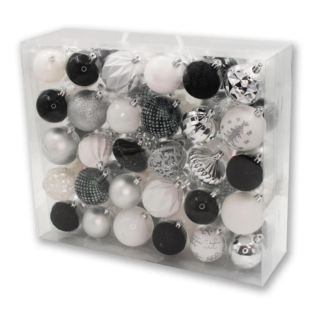 212 MAIN Christmas Home Decor Ornaments - 60-Pack Shatterproof Assorted Mix Multi-Size Balls & Onions, Multi-Color, Festive Home & Party Decorations, Home Decor Ornament
