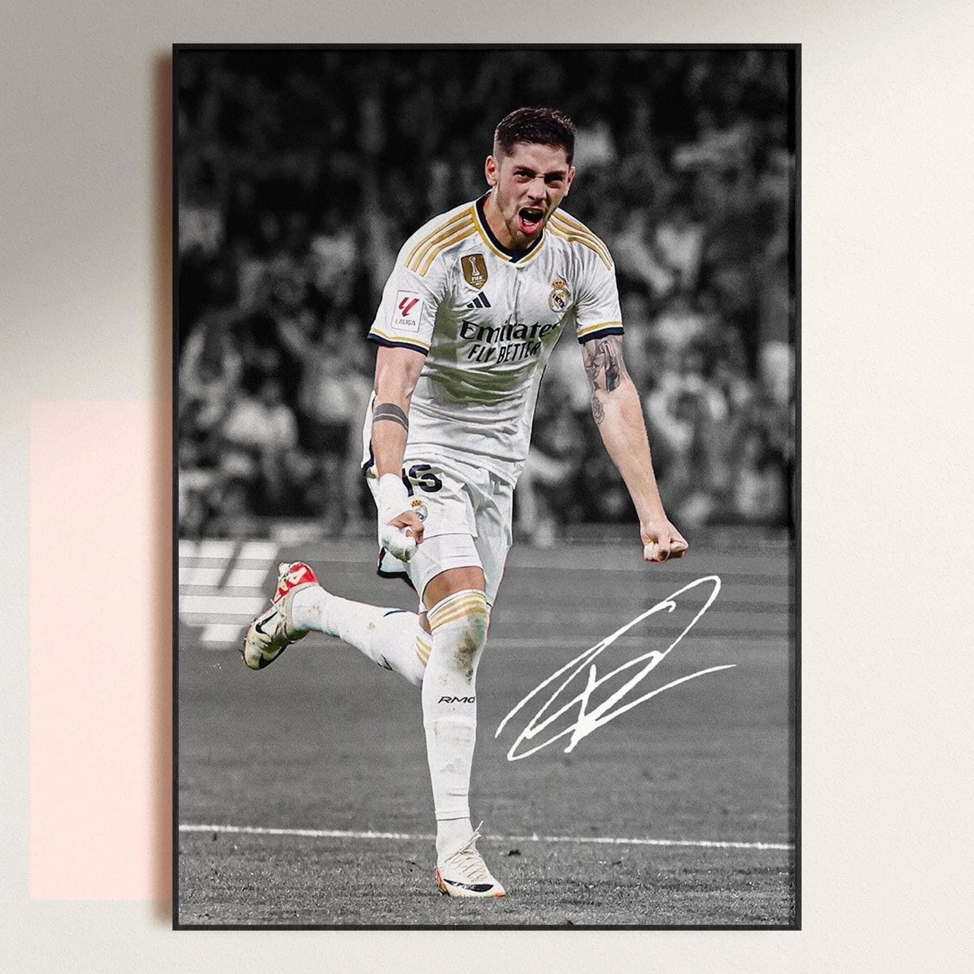 Federico Valverde Poster, Signed Football Poster, Soccer Decor Download( Unframed - Print Only )
