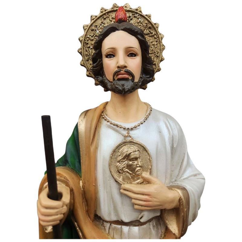 San Judas 24" Inches Tall Classic o Vestido Made In Mexico Statue Saint Jude Standing Figure in Box New and Unopened Religious decor  Patron Saint with Eyelashes Ornaments Tadeo