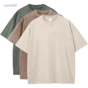 3 Pcs Men's Oversized Cotton Summer T-Shirts - Vintage Baggy Tee Loose Fit Short Sleeve T-Shirts Casual Streetwear