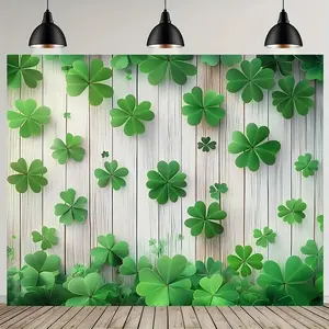 1pc Large St Patricks Day Hanging Decor Green Balloon Shamrock Style Multiple Sizes Durable Polyester No Electricity Required with Holes for Seasonal Celebrations Live Broadcasts