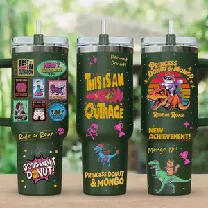 Dungeon Crawler Carl 40oz Tumbler, Princess Donut And Mongo Stainless Tumbler, Bookish 40oz Tumbler, Fantasy Book Drinkware Tumbler
