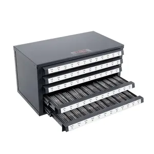 Fathersdaygift VEVOR Tap Dispenser Cabinet, Five-Drawer Tap Organizer Cabinet for #2-56-#12-28 Steel Tap Dispenser Organizer Cabinet with Labels, 60-Compartment Stackable Tap Cabinet for Tap Storagedealsforyoudays
