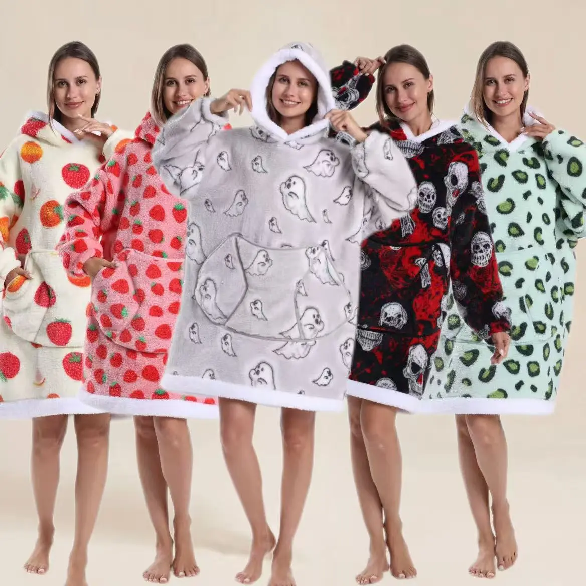 Adult Hooded Blanket Robe, Soft & Comfortable, Multiple Colors Available, Perfect Gift for Fall/winter Holidays, Soft Warm Blanket, Cozy Hooded Blanket