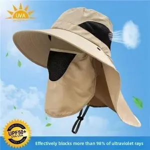 Outdoor face covering, neck protection, sun protection hat for men and women, summer eaves, UV protection, sun hat, fishing hat, mountaineering cycling hat.