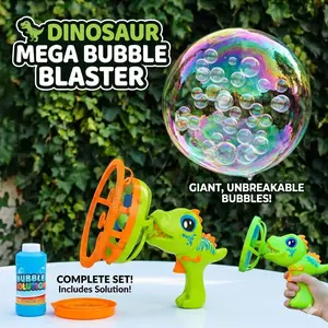 Bubble Gun Bubble Machine Dinosaur Bubble Blower Toy for Kids and Toddlers Bubble in Bubble Gun Party Favors Birthday Christmas Easter Gift for 3 4 5 6 7 8 9 Years Old Boys and Girls
