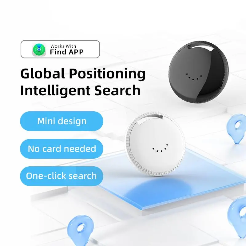 1pcs Mini Portable Wireless GPS Tracker - No-SIM Magnetic Smart Tracker, Free Global Tracking, Hidden Car Locator with Keychain Clip, Finder Tag for Vehicles