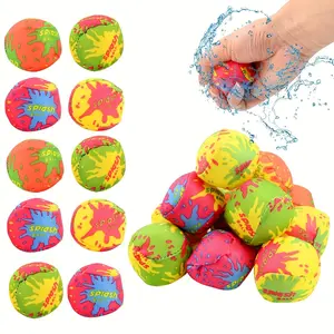 💦 10Pcs Reusable Soft Splash Balls, Sponge Water Balls in Random Colors, Fun Play Toys for Pool, Beach & Backyard